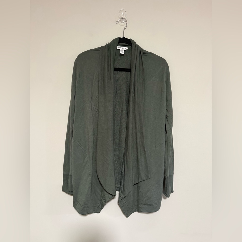 Athleta Green Pranayama Restore Wrap Nirvana Cardigan Size XS Yoga Athletic
